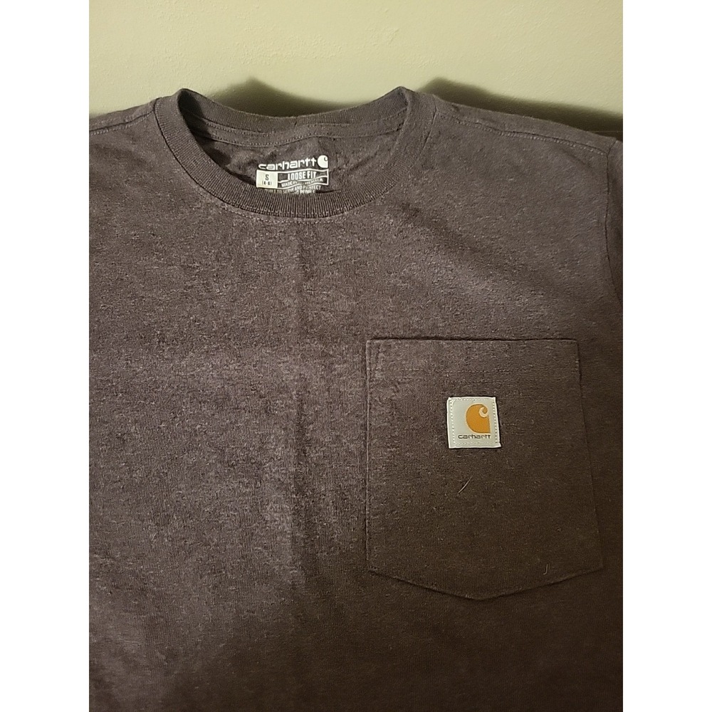 Pre-Owned unisex Carhartt Short Sleeve Pocket T-Shirt Lavender Sz S